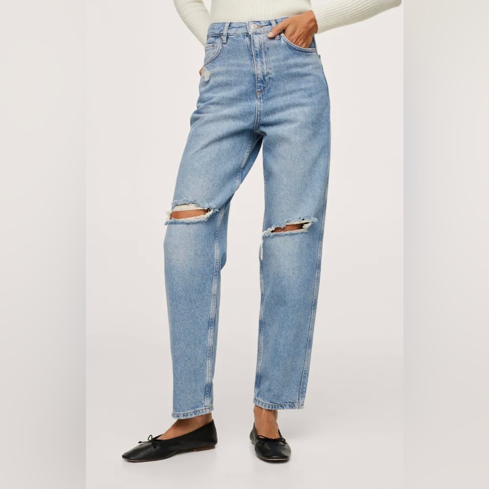 High-rise tapered jeans